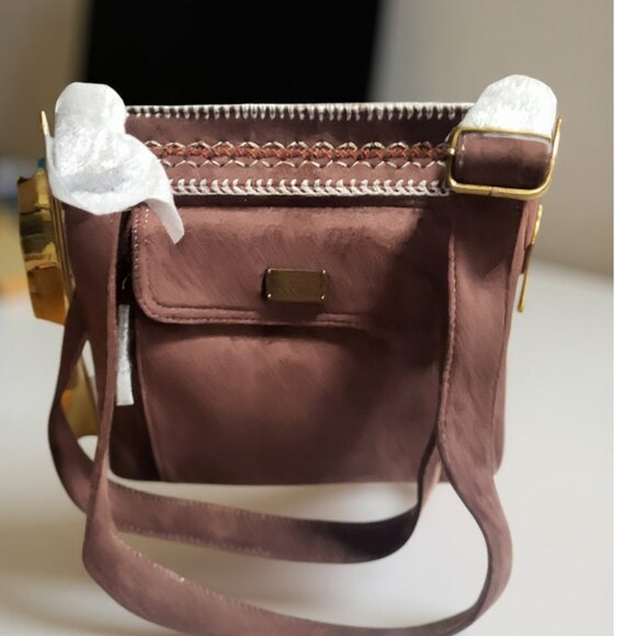 White‎ Mountain Women's brown vegan Leather Purse/Crossbody Bag - Picture 3 of 7